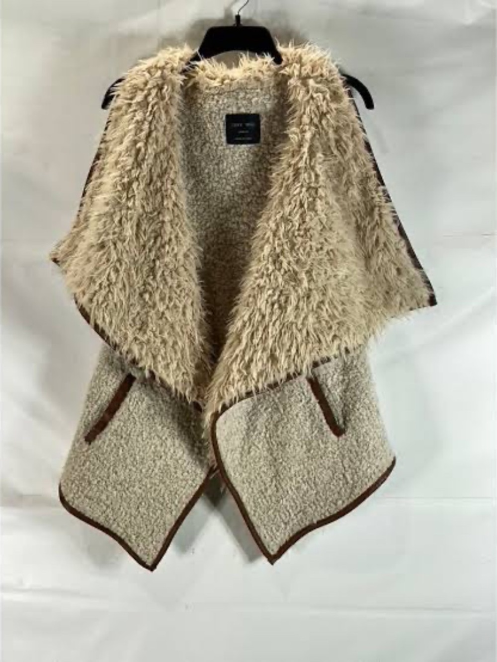 Love Tree Faux Shearling Waterfall Vest – Women's